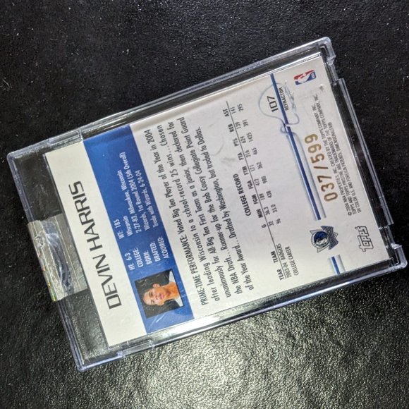 Devin Harris 2004-05 Topps Pristine Refractor Rookie Card - RC#107 - Picture 5 of 5